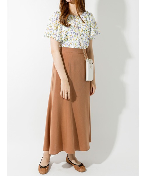Te chichi TERRASSE（テチチテラス）の「麻調マーメイドスカート（セットアップ可）（スカート・レディース・ブラック/ベージュ/キャメル・ﾌﾘ-）」の5枚目の写真
