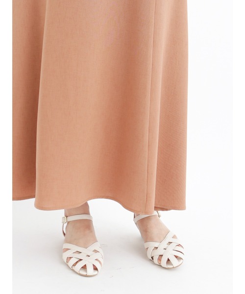 Te chichi TERRASSE（テチチテラス）の「麻調マーメイドスカート（セットアップ可）（スカート・レディース・ブラック/ベージュ/キャメル・ﾌﾘ-）」の7枚目の写真