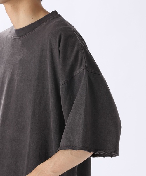 niko and...（ニコアンド）の「脇レースアップビッグTシャツ（Tシャツ/カットソー・メンズ・グリーン/チャコール/イエロー×ブラック/オフホワイト・MEDIUM/LARGE）」の7枚目の写真