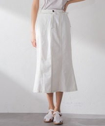 【socolla】ライトオンスデニムマーメイドスカート≪洗濯機で洗える≫