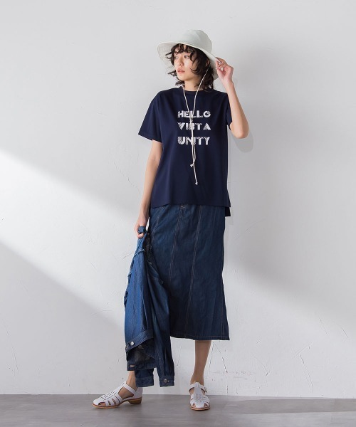 socolla（ソコラ）の「【socolla】ライトオンスデニムマーメイドスカート≪洗濯機で洗える≫（スカート・レディース・オフホワイト/ネイビー/ブルー・S/M）」の11枚目の写真