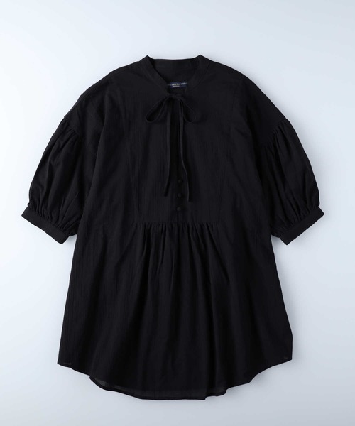HONEYSUCKLE ROSE(ハニーサックルローズ)の「【HONEYSUCKLE ROSE】クルミボタンチュニック(チュニック・レディース・オフホワイト/ブルー/ブラック・L/M)」の3枚目の写真