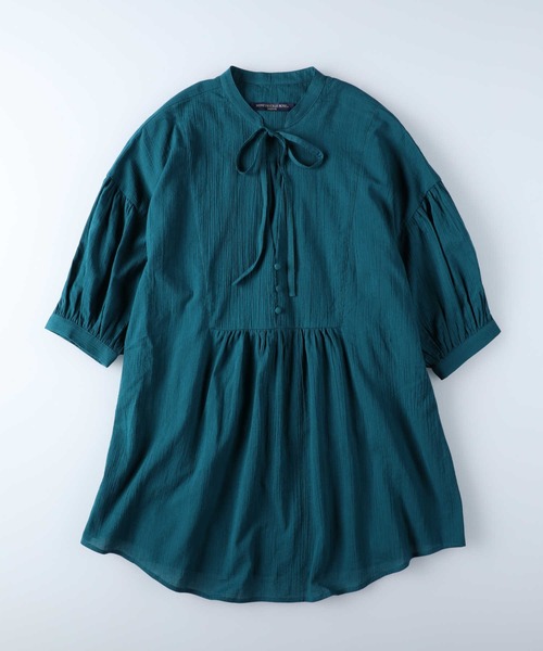 HONEYSUCKLE ROSE(ハニーサックルローズ)の「【HONEYSUCKLE ROSE】クルミボタンチュニック(チュニック・レディース・オフホワイト/ブルー/ブラック・L/M)」の6枚目の写真