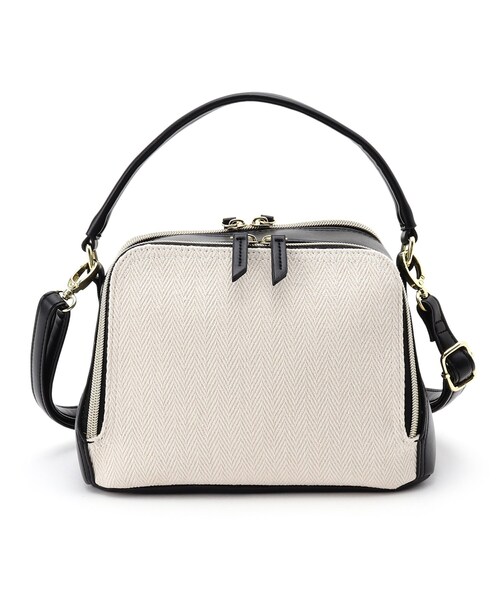 DRESKIP（ドレスキップ）の「◆ダブル収納ショルダーバッグ（ショルダーバッグ・レディース・アイボリー/ブラック/イエロー・00）」の3枚目の写真