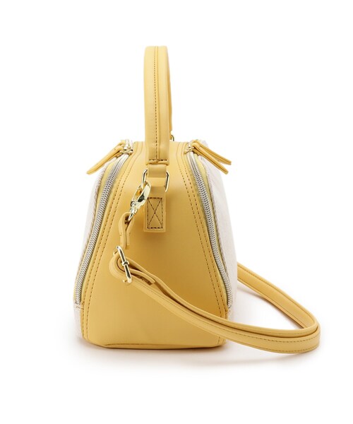 DRESKIP（ドレスキップ）の「◆ダブル収納ショルダーバッグ（ショルダーバッグ・レディース・アイボリー/ブラック/イエロー・00）」の4枚目の写真