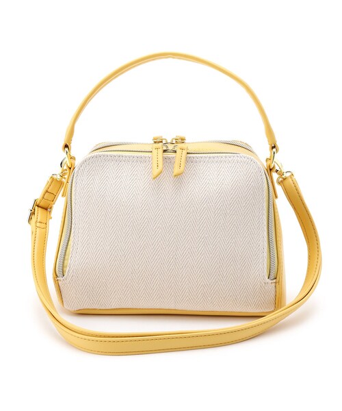 DRESKIP（ドレスキップ）の「◆ダブル収納ショルダーバッグ（ショルダーバッグ・レディース・アイボリー/ブラック/イエロー・00）」の8枚目の写真