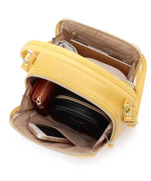 DRESKIP（ドレスキップ）の「◆ダブル収納ショルダーバッグ（ショルダーバッグ・レディース・アイボリー/ブラック/イエロー・00）」の11枚目の写真