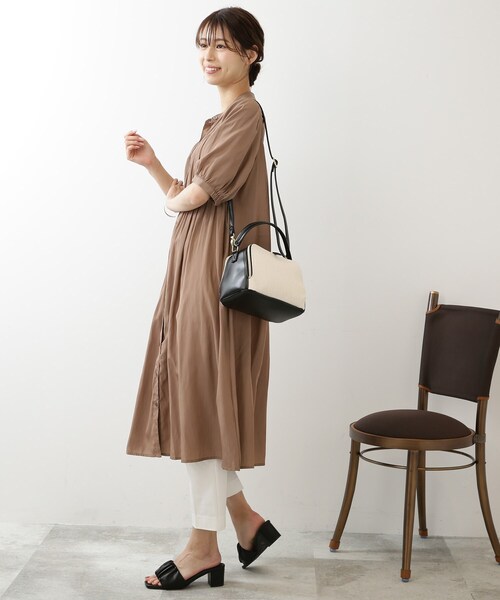 DRESKIP（ドレスキップ）の「◆ダブル収納ショルダーバッグ（ショルダーバッグ・レディース・アイボリー/ブラック/イエロー・00）」の5枚目の写真