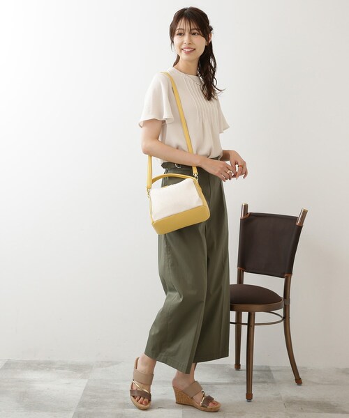 DRESKIP（ドレスキップ）の「◆ダブル収納ショルダーバッグ（ショルダーバッグ・レディース・アイボリー/ブラック/イエロー・00）」の9枚目の写真