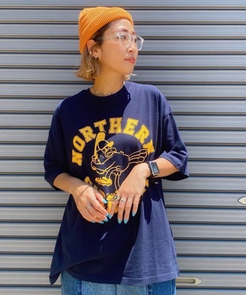 RODEO CROWNS WIDE BOWL（ロデオクラウンズワイドボウル）の「WARRIORS Tシャツ（Tシャツ/カットソー・メンズ・ホワイト/ネイビー/グリーン・MEDIUM/LARGE）」の3枚目の写真