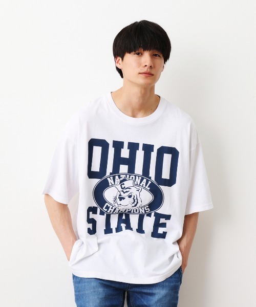 RODEO CROWNS WIDE BOWL（ロデオクラウンズワイドボウル）の「WARRIORS Tシャツ（Tシャツ/カットソー・メンズ・ホワイト/ネイビー/グリーン・MEDIUM/LARGE）」の2枚目の写真