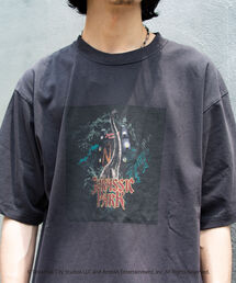 【JURASSIC WORLD/ジュラシック・ワールド】プリントTシャツ バンドTシャツ風