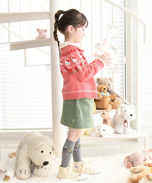 セール】mimiちゃんノルディック柄ニットカーディガン(140～150