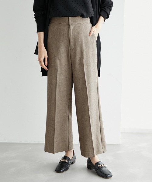 ROPE' PICNIC（ロペピクニック）の「セットアップ対応/ライトストレッチセミワイドパンツ（その他パンツ・レディース・グレー/ベージュ系その他・40/38/36）」の2枚目の写真