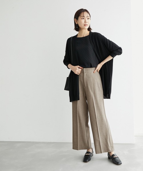 ROPE' PICNIC（ロペピクニック）の「セットアップ対応/ライトストレッチセミワイドパンツ（その他パンツ・レディース・グレー/ベージュ系その他・40/38/36）」の13枚目の写真