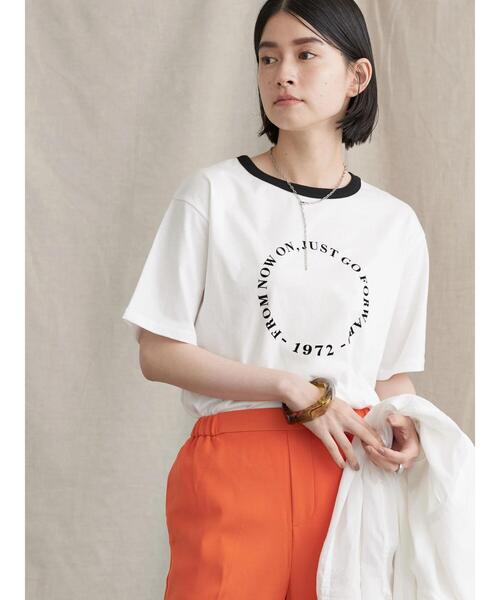 AMERICAN HOLIC(アメリカンホリック)の「半袖フロッキーロゴカットプルオーバー(Tシャツ/カットソー・レディース・ブラック/オフホワイト・M/L)」の21枚目の写真