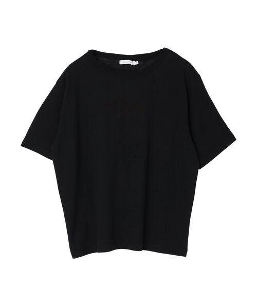 AMERICAN HOLIC(アメリカンホリック)の「半袖フロッキーロゴカットプルオーバー(Tシャツ/カットソー・レディース・ブラック/オフホワイト・M/L)」の19枚目の写真