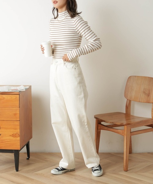 WEGO（ウィゴー）の「WEGO/リブハイネックセーター（ニット/セーター・レディース・ホワイト/ブラック/ブラック系その他5/ベージュ系その他5・FREE）」の21枚目の写真