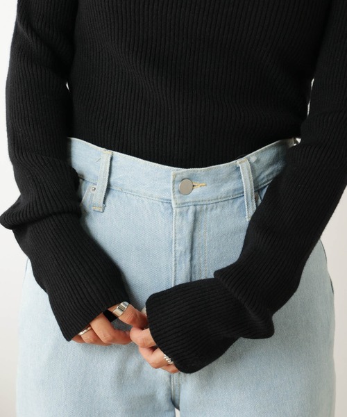 WEGO（ウィゴー）の「WEGO/リブハイネックセーター（ニット/セーター・レディース・ホワイト/ブラック/ブラック系その他5/ベージュ系その他5・FREE）」の15枚目の写真