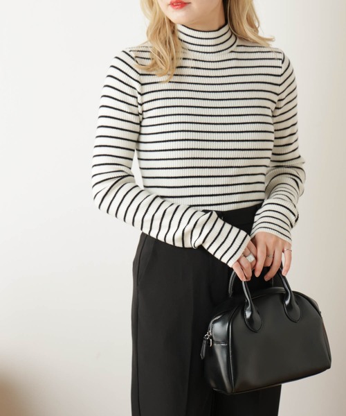 WEGO（ウィゴー）の「WEGO/リブハイネックセーター（ニット/セーター・レディース・ホワイト/ブラック/ブラック系その他5/ベージュ系その他5・FREE）」の17枚目の写真