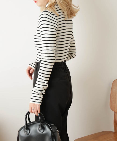 WEGO（ウィゴー）の「WEGO/リブハイネックセーター（ニット/セーター・レディース・ホワイト/ブラック/ブラック系その他5/ベージュ系その他5・FREE）」の18枚目の写真