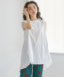 AMERICAN HOLIC | バックフレア切り替えノースリーブチュニック(Tシャツ/カットソー)