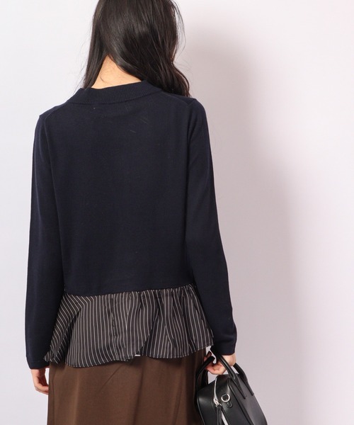 TRANOI（トラノイ）の「TRANOI ペプラム付きニット（ニット/セーター・レディース・ブラック/ネイビー/グレー・FREE）」の19枚目の写真