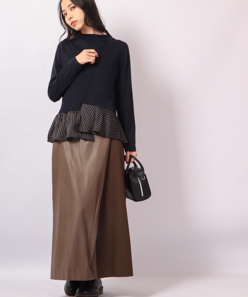 TRANOI（トラノイ）の「TRANOI ペプラム付きニット（ニット/セーター・レディース・ブラック/ネイビー/グレー・FREE）」の20枚目の写真