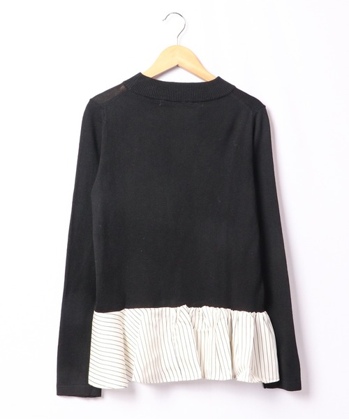 TRANOI（トラノイ）の「TRANOI ペプラム付きニット（ニット/セーター・レディース・ブラック/ネイビー/グレー・FREE）」の4枚目の写真