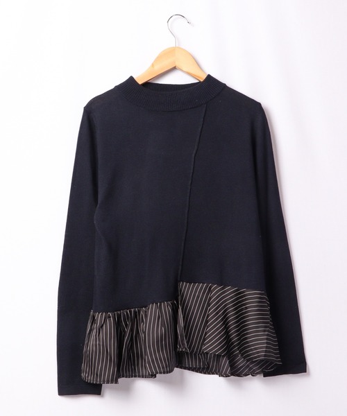 TRANOI（トラノイ）の「TRANOI ペプラム付きニット（ニット/セーター・レディース・ブラック/ネイビー/グレー・FREE）」の16枚目の写真