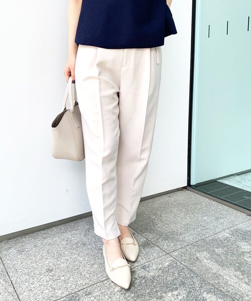 index（インデックス）の「◆シャンブレーストレッチ テーパードパンツ【WEB限定サイズ】（その他パンツ・レディース・ベージュ系その他7/ホワイト系7/ブルー系4・40/38/42/36）」の6枚目の写真
