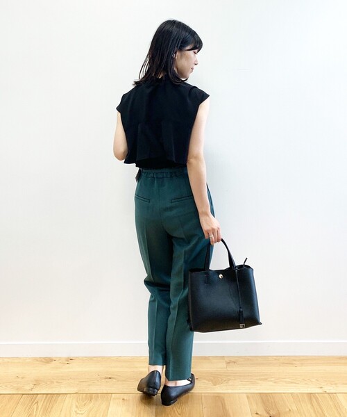 index（インデックス）の「◆シャンブレーストレッチ テーパードパンツ【WEB限定サイズ】（その他パンツ・レディース・ベージュ系その他7/ホワイト系7/ブルー系4・40/38/42/36）」の8枚目の写真