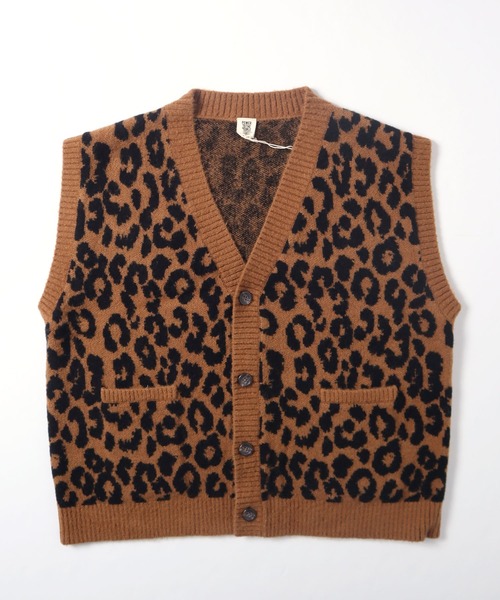 Salong hameu（サロン ハミュー）の「モヘア風ニットベストカーディガン/ペイズリー/幾何学柄/アーガイルチェック/レオパード・ひょう柄/スター・星柄（ニット/セーター・メンズ・ブラック系その他/ブラウン系その他/ブルー系その他/ブラック系その他2/オレンジ系その他・M/L）」の14枚目の写真