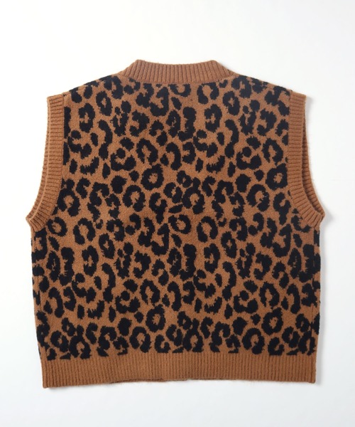 Salong hameu（サロン ハミュー）の「モヘア風ニットベストカーディガン/ペイズリー/幾何学柄/アーガイルチェック/レオパード・ひょう柄/スター・星柄（ニット/セーター・メンズ・ブラック系その他/ブラウン系その他/ブルー系その他/ブラック系その他2/オレンジ系その他・M/L）」の15枚目の写真