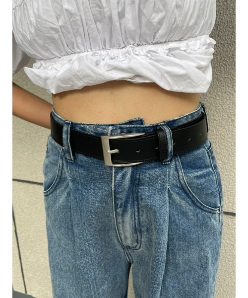 ENVYM（アンビー）の「スクエアバックルベルト（ベルト・レディース・ブラック/ブラウン・FREE）」の2枚目の写真