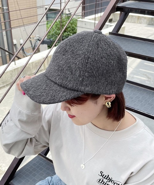 PAGEBOY（ページボーイ）の「フェザーキャップ（キャップ・レディース・グレー/チャコールグレー・FREE）」の2枚目の写真