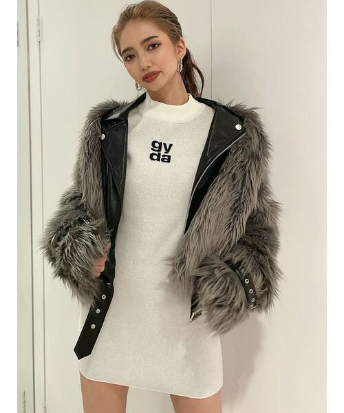 GYDA（ジェイダ）の「gyda LOGO タイトニットワンピース