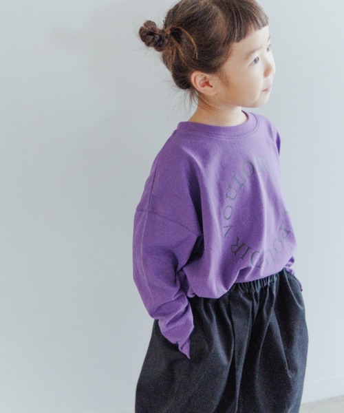 LOWRYS FARM（ローリーズファーム）の「プリントＴシャツ　295997（Tシャツ/カットソー・キッズ・アイボリー/オフホワイト/グレー/パープル・110cm/120cm/130cm/140cm/150cm）」の4枚目の写真