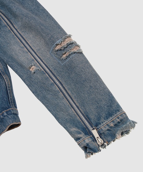 424(フォートゥーフォー)の「GIUBBINO UOMO/DENIM LIGHTWEIGHT JACKET(デニムジャケット・メンズ・ブルー・M/L)」の5枚目の写真