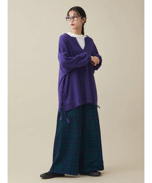 CRAFT STANDARD BOUTIQUE(クラフトスタンダードブティック)の「コーデュロイワイドイージーパンツ *(その他パンツ・レディース・ブルー系その他/グレー系その他3/ホワイト系その他7・L/M)」の11枚目の写真