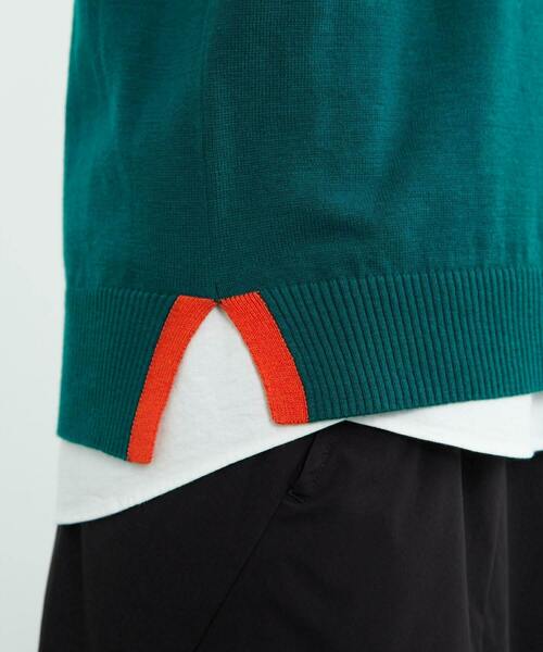 FRAPBOIS（フラボア）の「ドードーニット（ニット/セーター・レディース・ターコイズブルー/グレー・1/2）」の7枚目の写真