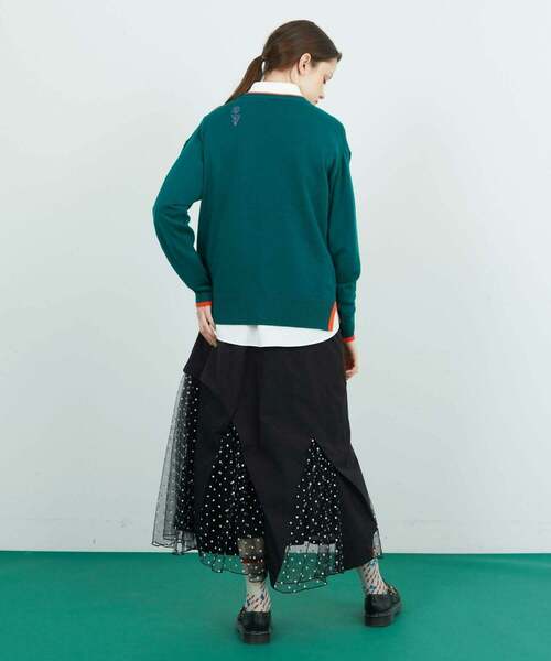 FRAPBOIS（フラボア）の「ドードーニット（ニット/セーター・レディース・ターコイズブルー/グレー・1/2）」の14枚目の写真