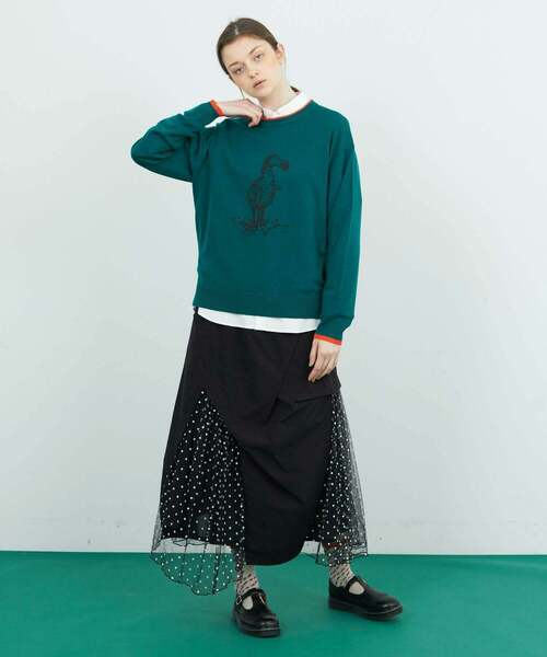 FRAPBOIS（フラボア）の「ドードーニット（ニット/セーター・レディース・ターコイズブルー/グレー・1/2）」の16枚目の写真