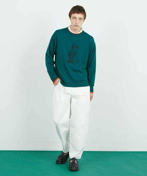 FRAPBOIS（フラボア）の「ドードーニット（ニット/セーター・レディース・ターコイズブルー/グレー・1/2）」の22枚目の写真