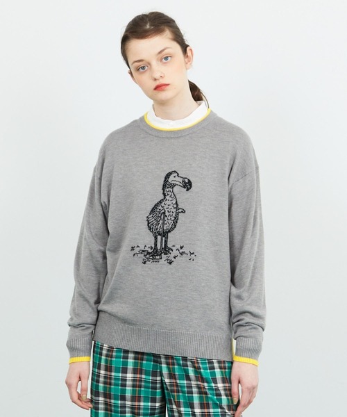 FRAPBOIS（フラボア）の「ドードーニット（ニット/セーター・レディース・ターコイズブルー/グレー・1/2）」の2枚目の写真