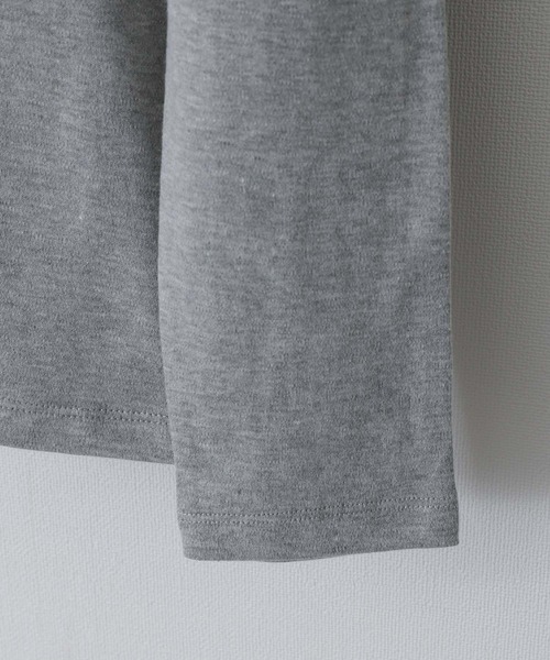 ZIP FIVE(ジップファイブ)の「ピーチスムース 無地 タートルネック ロンT / 長袖 Tシャツ(Tシャツ/カットソー・メンズ・ホワイト/ブラック/ブルーグレー/杢グレー/ワイン/チャコール・MEDIUM/LARGE/X-LARGE)」の8枚目の写真