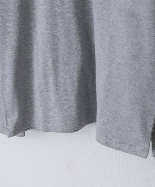 ZIP FIVE(ジップファイブ)の「ピーチスムース 無地 タートルネック ロンT / 長袖 Tシャツ(Tシャツ/カットソー・メンズ・ホワイト/ブラック/ブルーグレー/杢グレー/ワイン/チャコール・MEDIUM/LARGE/X-LARGE)」の9枚目の写真