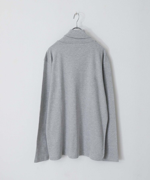 ZIP FIVE(ジップファイブ)の「ピーチスムース 無地 タートルネック ロンT / 長袖 Tシャツ(Tシャツ/カットソー・メンズ・ホワイト/ブラック/ブルーグレー/杢グレー/ワイン/チャコール・MEDIUM/LARGE/X-LARGE)」の10枚目の写真