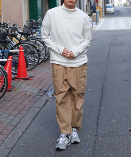 ZIP FIVE(ジップファイブ)の「ピーチスムース 無地 タートルネック ロンT / 長袖 Tシャツ(Tシャツ/カットソー・メンズ・ホワイト/ブラック/ブルーグレー/杢グレー/ワイン/チャコール・MEDIUM/LARGE/X-LARGE)」の12枚目の写真
