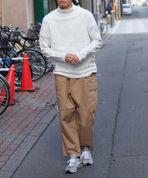 ZIP FIVE(ジップファイブ)の「ピーチスムース 無地 タートルネック ロンT / 長袖 Tシャツ(Tシャツ/カットソー・メンズ・ホワイト/ブラック/ブルーグレー/杢グレー/ワイン/チャコール・MEDIUM/LARGE/X-LARGE)」の13枚目の写真